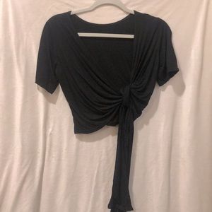 Black wrap top. Reversible (front/back)